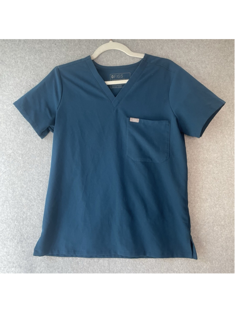 FIGS Catarina One-Pocket Scrub Jade Blue Top size Small 1000211 #AE